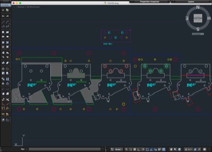 Progressive die CAD screenshot
