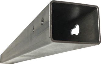 Rectangular tube with a key hole