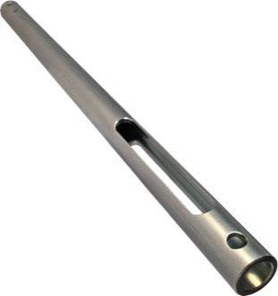 1/2″ tube with milled-through slot and pierced hole