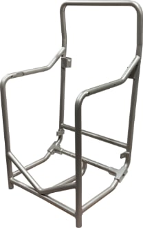 Portable medical device frame, coated with a textured urethane paint