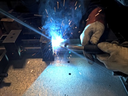 Welding in action